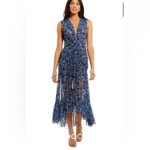 MISA “Ava” Blue Floral Dress